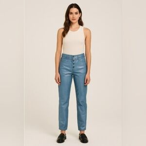 Dr Martens Airwair Blue Coated Jeans with Button Fly